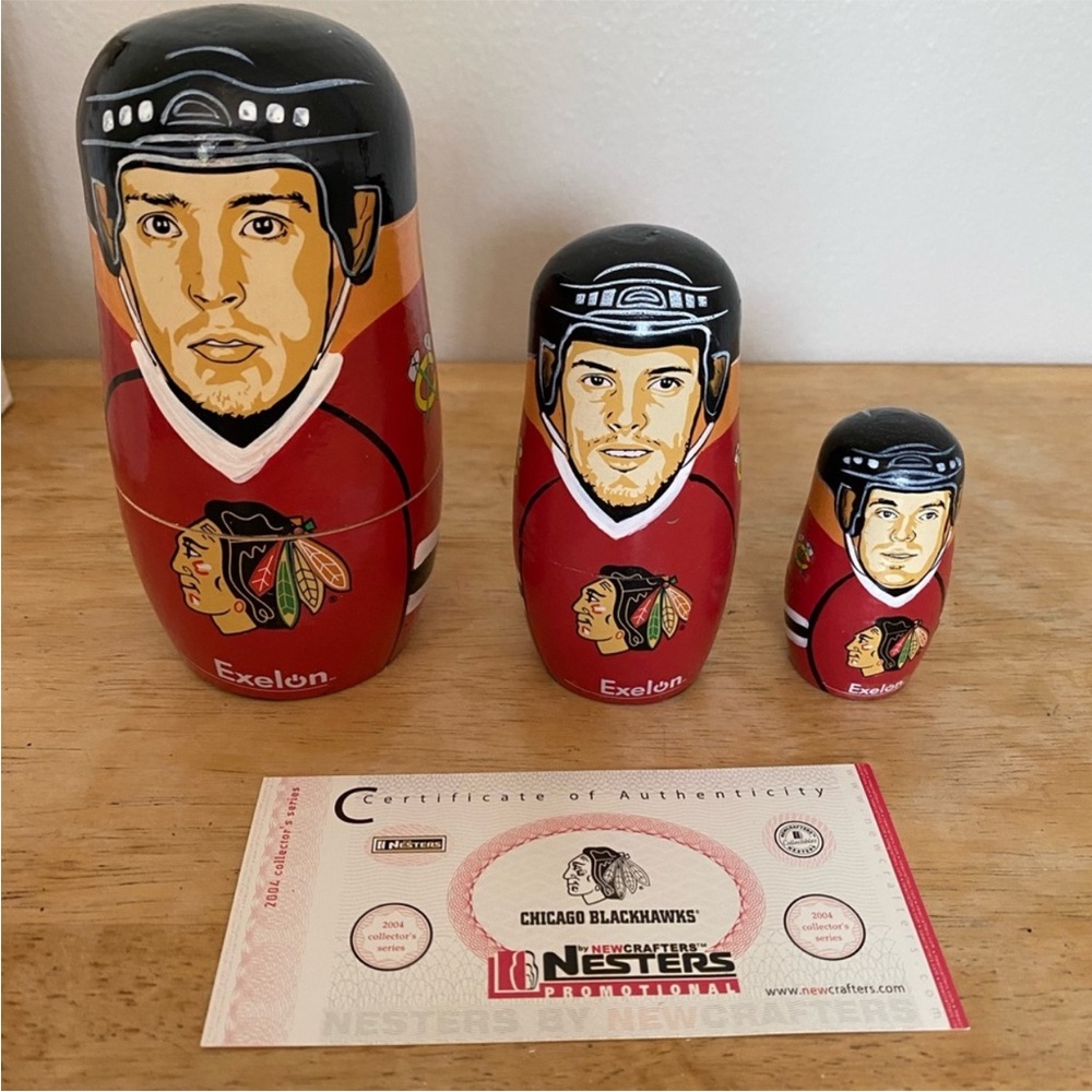 Chicago Blackhawks Vintage Nesting Dolls
